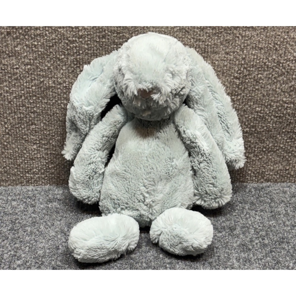 Jellycat Bashful Bunny Icy Blue Medium 12" Plush Stuffed Animal Toy Soft EUC